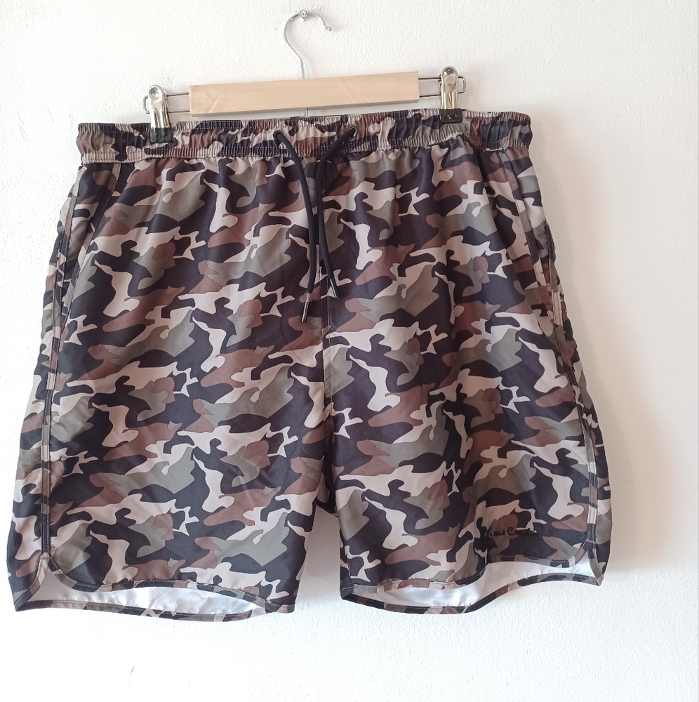 Pierre Cardin Men's Swim Trunks Camouflage Size XXL.